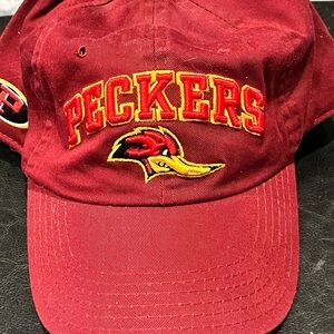 Fayetteville Woodpeckers Peckers baseball hat cap Minors Red Embroidered Cap
